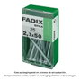 Fadix Boîte de 25 clous en acier 2,7x50mm à tête plate