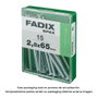 Fadix Clavo de Acero 2,7x65mm, Boîte de 15 unités, Tête Plate
