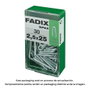 Fadix Boîte de 30 grampillones en acier zingué 2,5 x 25 mm