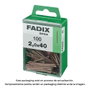 Fadix 10920075 Boîte de 100 clous en acier pour plinthe 2,0x40mm