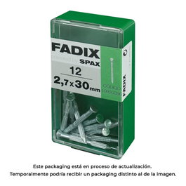 Fadix Clavo estriado acero 2,7x30mm avec tête plate, boîte de 12 unités