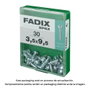 Fadix Boîte de 30 vis à tôle 3,5x9,5 mm tête ronde zinguée