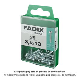 Fadix Vis à tôle tête ronde 3,5 x 13 mm - Boîte de 25 unités