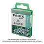 Fadix Boîte de 25 vis à tôle 3,5 x 13 mm, tête ronde, zingué