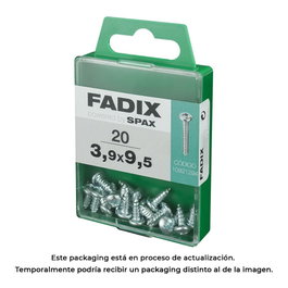 Fadix Boîte de 20 vis à tôle 3,9 x 9,5 mm tête ronde