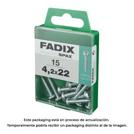 Fadix Vis à tôle 4,2x22mm, tête ronde, boîte de 15 unités