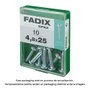 Fadix Vis à tôle tête ronde 4,8x25mm, boîte de 10 unités