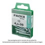 Fadix Vis à tôle 4,8x38 mm tête plate, boîte de 10 unités