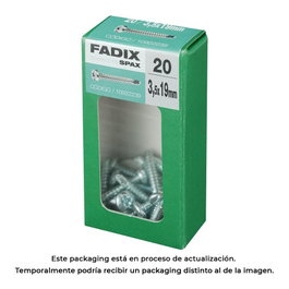 Fadix Vis autoperforantes à tête ronde 3,5x19mm (Boîte de 20 unités) extra_attributes.Medida 3,5 x 19 mm