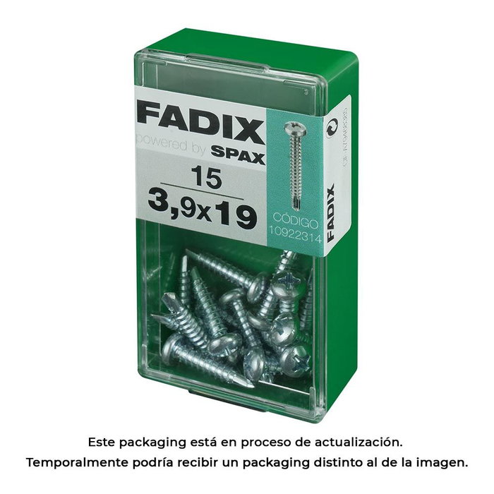 Fadix Boîte de 15 vis auto-perçantes 3,9x19mm tête ronde Fadix Boîte de 15 vis auto-perçantes 3,9x19mm tête ronde