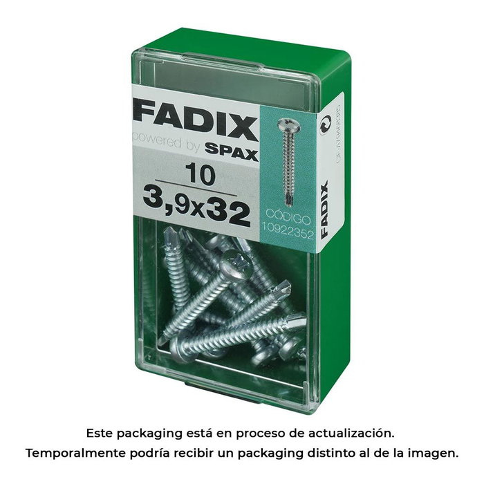 Fadix Boîte de 10 vis à tôle autotaraudeuses 3,9x32mm tête ronde Fadix Boîte de 10 vis à tôle autotaraudeuses 3,9x32mm tête ronde