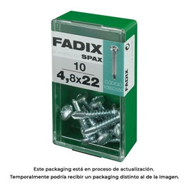 Fadix Vis auto-foreuses pour tôle 4,8x22mm, Boîte de 10 unités