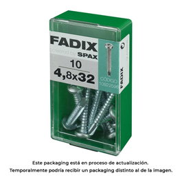 Fadix Vis à tôle autotaladrante 4,8 x 32 mm, tête ronde, boîte de 10 unités