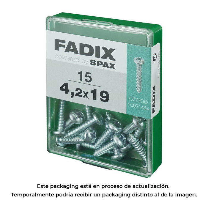 Fadix Vis à frapper 4,2x19mm tête ronde zinguée - Boîte de 15 unités Fadix Vis à frapper 4,2x19mm tête ronde zinguée - Boîte de 15 unités