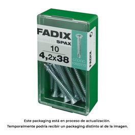 Fadix Vis à tôle 4,2x38mm tête plate zinguée