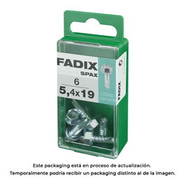 Fadix Boîte de 6 vis à tôle hexagonales autotaladrantes 5,4x19mm