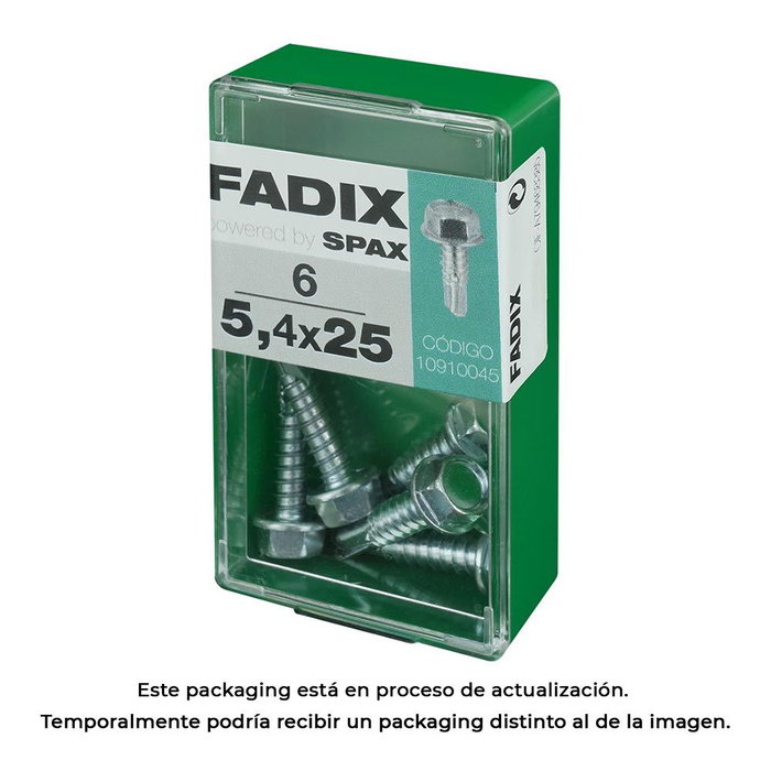Fadix Vis à tôle hexagonale autotaladrante 5,4x25mm (Boîte de 6) Fadix Vis à tôle hexagonale autotaladrante 5,4x25mm (Boîte de 6)