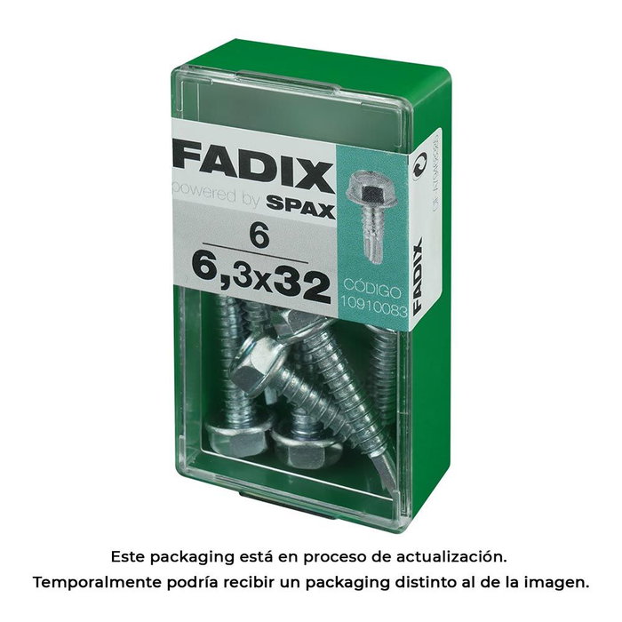 Fadix Boîte de 6 vis auto-foreuses à tête hexagonale 6,3x32mm Fadix Boîte de 6 vis auto-foreuses à tête hexagonale 6,3x32mm