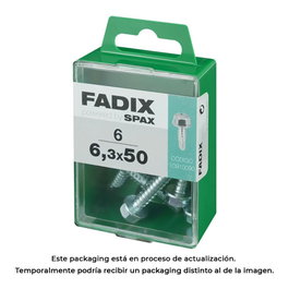 Fadix Vis à tôle hexagonales autotaladrantes 6,3 x 50 mm (Boîte de 6)