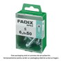 Fadix Vis à tôle hexagonales autotaladrantes 6,3x50mm, Boîte de 6 unités