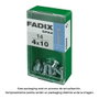 Fadix Boîte de 14 vis métriques M 4x10mm tête plate