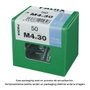 Fadix Boîte de 50 vis métriques M 4x30mm tête plate