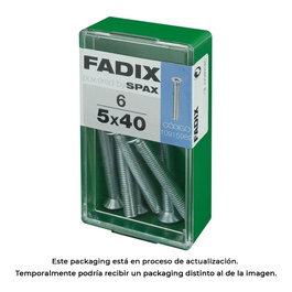 Fadix Vis métrique M 5x40mm tête plate, boîte de 6 unités