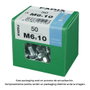 Fadix 10912193 Boîte de 50 vis métriques tête hexagonale + écrou M6 x 10 mm acier zingué
