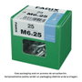 Fadix 10912261 Boîte de 25 vis métriques tête hexagonale + écrou M 6 x 25 mm acier zingué DIN 933