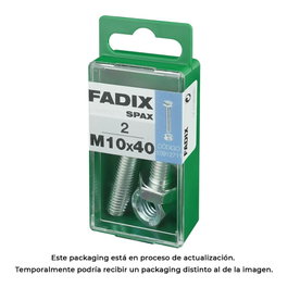 Fadix Boîte de 2 vis métriques à tête hexagonale avec écrou M 10x40mm