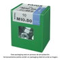 Fadix 10912742 Boîte de 10 vis métrique tête hexagonale + écrou M10x50 mm acier zingué