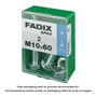 Fadix Coffret de 2 vis métriques M 10x60 mm avec tête hexagonale, écrou et rondelle
