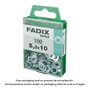 Fadix Boîte de 100 rondelles plates en acier zincé 5,3x10mm
