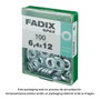 Fadix Boîte de 100 rondelles plates en acier zinc 6,4 x 12 mm