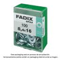 Fadix 10918966 Boîte de 100 rondelles plates DIN 125 acier zingué 8,4x16mm