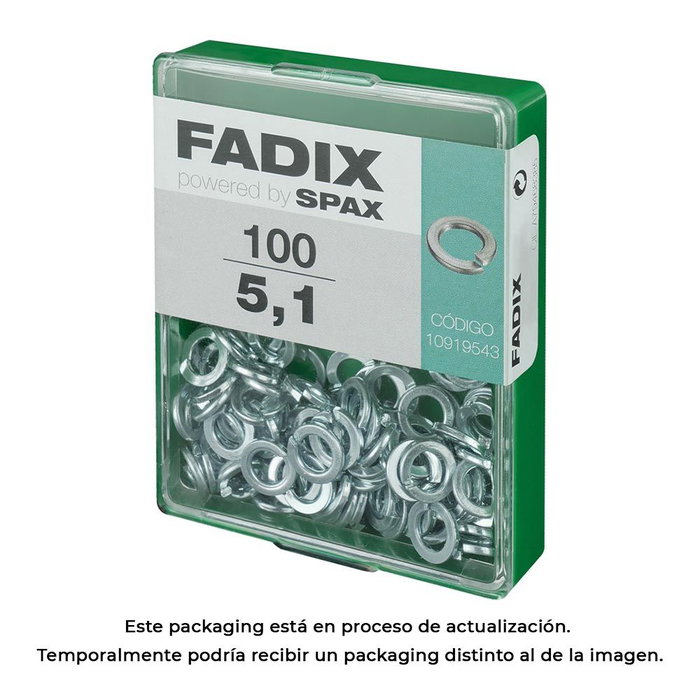 Fadix Boîte de 100 rondelles de pression 5,1 mm Fadix Boîte de 100 rondelles de pression 5,1 mm