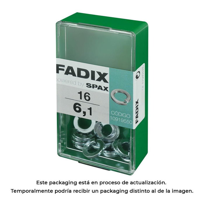 Fadix Boîte de 16 rondelles de pression 6,1 mm en acier Fadix Boîte de 16 rondelles de pression 6,1 mm en acier