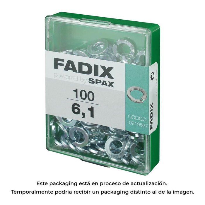 Fadix Boîte de 100 rondelles de pression 6,1 mm en acier Fadix Boîte de 100 rondelles de pression 6,1 mm en acier