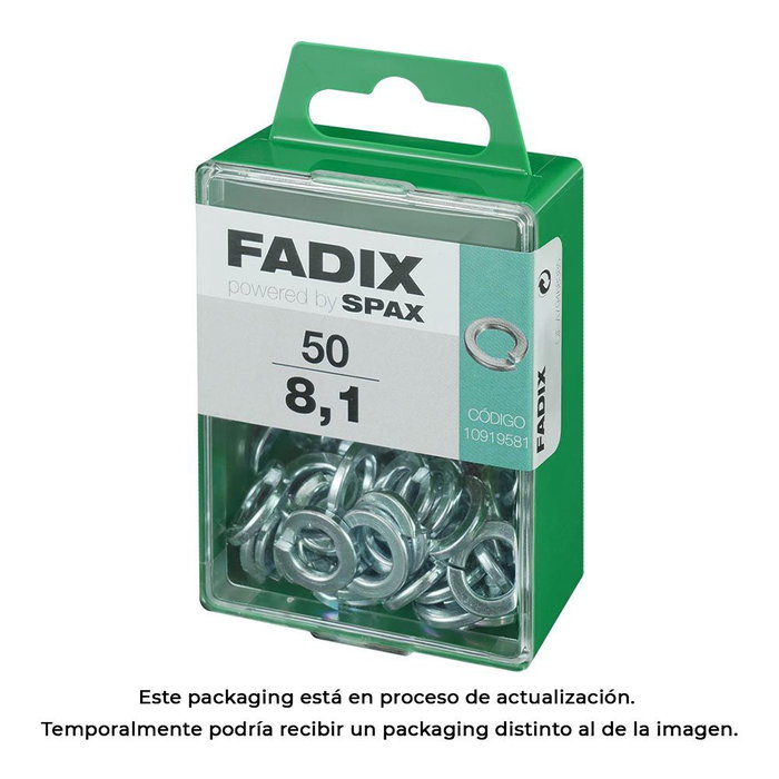 Fadix Boîte de 50 rondelles de pression 8,1 mm en acier Fadix Boîte de 50 rondelles de pression 8,1 mm en acier