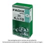Fadix Boîte de 20 rondelles plates larges 4,3 x 12 mm en acier zincqué
