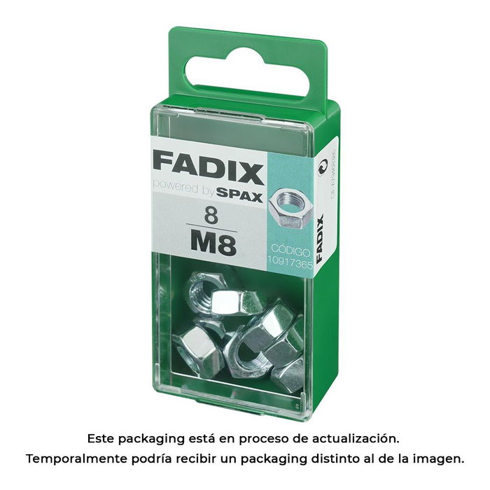 Fadix Boîte de 8 écrous M 8 zincés Fadix Boîte de 8 écrous M 8 zincés