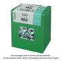 Fadix 10917372 Boîte de 100 écrous M8 acier zingué DIN 934