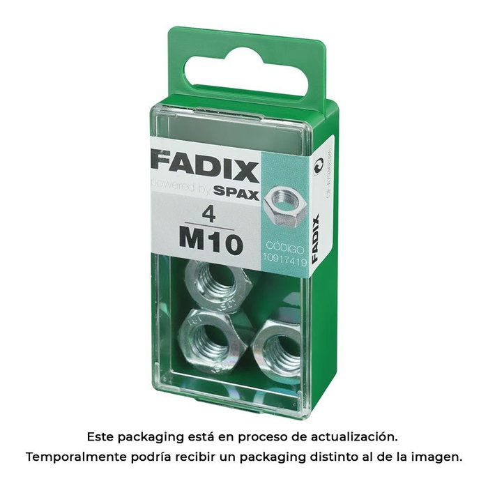 Fadix Boîte de 4 tuercas M 10 zincadas Fadix Boîte de 4 tuercas M 10 zincadas