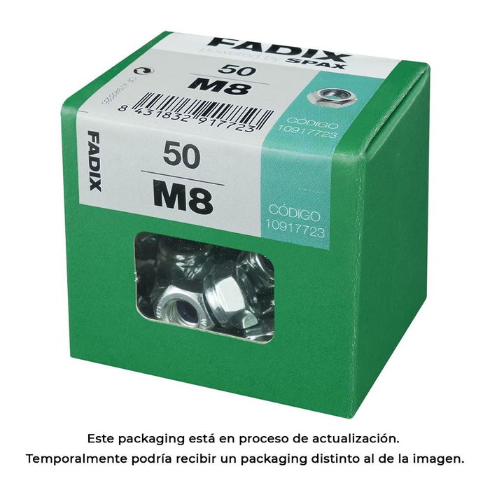 Fadix 10917723 Boîte de 50 écrous autofreinés M8 DIN 985 acier zingué Fadix 10917723 Boîte de 50 écrous autofreinés M8 DIN 985 acier zingué