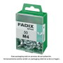 Fadix 10917877 Boîte de 50 écrous papillon acier zingué M4 DIN 315