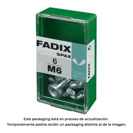 Fadix Boîte de 6 écrous papillon M 6 en acier zingué