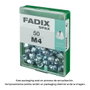 Fadix Boîte de 50 écrous borgnes en acier zingué M4 - DIN 1587 Réf. 10918133