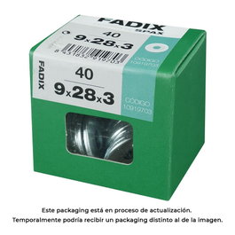 Fadix 10919703 Boîte de 40 rondelles larges DIN 440 acier zingué 9x28x3 mm