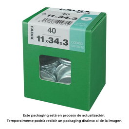 Fadix 10919710 Rondelle large 11x34x3mm DIN 440 Acier zingué Boîte 40 pièces