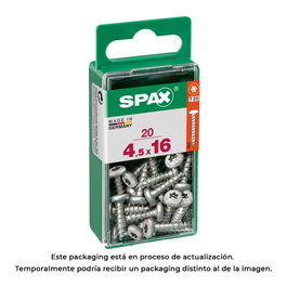 Spax Vis à bois universelle tête ronde 4,5x16mm, boîte de 20 unités
